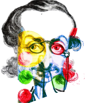 Caricature colorée d'Offenbach